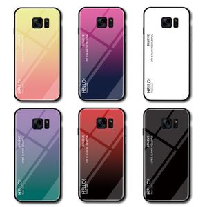 Ultra Slim Farbverlauf gehärtetes Glasgehäuse für Samsung Galaxy S7 S8 S8+ Note8 S9 S9+ Note 9 S10 S20 S21 S22 S23