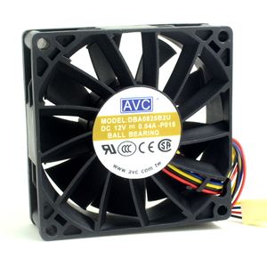 AVC用DBTA0825B2U 8025 8CM 80X80X25MM 12V 0.54A 4-Wire PWMスピードエアーボリュームファン線