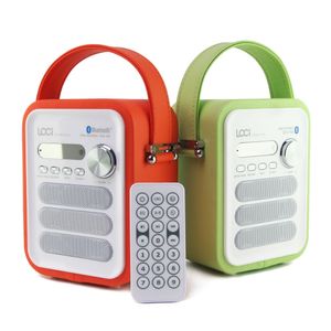 Retro Ibox P50 Sem Fio Speaker Couro Revestido Bluetooth com Rádio FM TF / USB MP3 Caixa de Música Portátil Subwoofer Controle Remoto