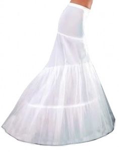 Petticoat Crinolines toptan satış-Düğün Gelin Giydirme Sıkı Lady Jüpon Crinoline Tam Örgün Parti Akşam İçin Beyaz Fildişi Hoop Tül Mermaid Kadın Petticoat Kayma
