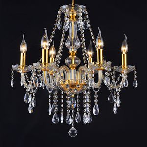 Crystal Large Chandeliers Luxury Living Room Villa Restaurang Stair Case High-End Hotel Lobby Transparent Candle Chandelier