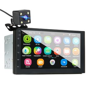 Imars 7 polegadas 2 Din Car MP5 player para Android 8.0 2.5D tela de carro DVD Stereo Radio GPS WiFi Bluetooth FM com câmera traseira