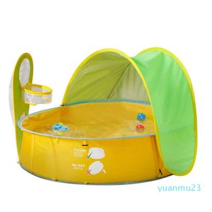 Atacado-Portátil infantil beach pool tenda uv proteção toldo raquete game tenda