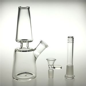 7 Inch Glass Dab Rigs Water Bongs Hookah Smoking Pipes with 14mm Female Downstem Bowl Thick Pyrex Beaker Recycler Heady Bong