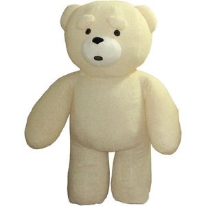 2019 Hot New Teddy Bear Uppblåsbara Anpassa Vuxen Lämplig för Bear Mascot Kostym Djurdräkt Brun Färg Fat Kostym för Vuxen