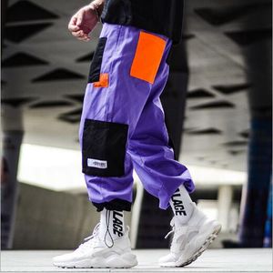 Oversize streetwear men's joggers loose hip hop hiphop street dance color ulzzang beam pants ins super fire pants men