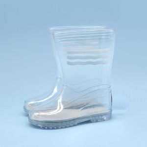 Stivali di cristallo con barre parallele antiscivolo a prova di vendita calda in grandi scarpe da acqua in PVC per bambini