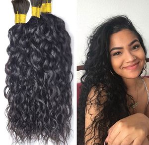 Water Wave Bulk Hair For Braiding Unprocessed Human Hair Bulks No Weft 3 bundles