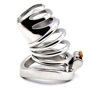 Chastity Devices Brand New Stainless Steel Male Device Belt Chastity Cage Fetishism Lock 09d
