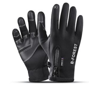 2020 Touch screen glove cold proof men women Sport Gloves fleece thickened Winter outdoor riding warm waterproof Training yakuda wholesale