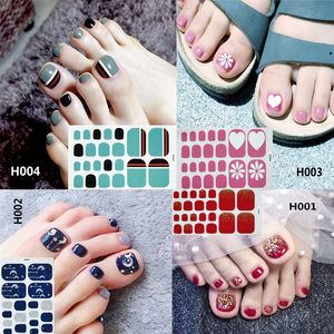Wholesale Toe Nail Wraps Stickers Self Adhesive Glitter Coloring Waterproof Designs Soak Off Nail Polish Stickers for Toenail Specificat