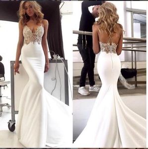 2020 New Arrival White Lace Bohemian Mermaid Wedding Dresses Beach Country Wedding Dress Bridal Gowns Vestidos De Novia