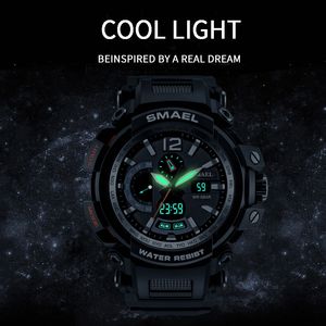 Smael Brand Men يشاهد الساعة رجال الجيش العسكري الرياضي بقيادة Digital Wristwatch Date 1702 Relogio Masculino esportivo Militar New Top Watch