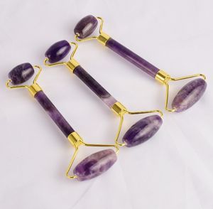 100% Natural Amethyst Face Roller Massage Body Eye Neck Healing Stone Health Beauty Crystal Massager Skin Care Anti Aging