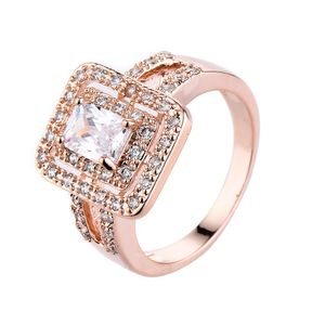 С боковыми камнями наиболее продаваемые кольцо из розового золота для женских украшений моды без никеля бесплатно свадебные обручальные кольца женский день для матери подают мать
