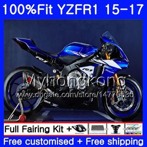 Injection Bodys For YAMAHA YZF-1000 YZFR1 2015 2016 2017 Blue black stock 243HM.34 YZF R 1 1000 YZF-R1 YZF1000 YZF R1 15 16 17 Fairing kit