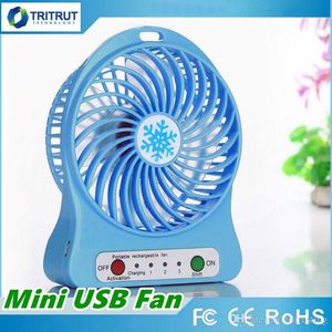 100% Tested Rechargeable LED Light Fan Air Cooler Mini Desk USB 18650 Battery Rechargeable Fans With Retail Package for tablet PC MQ100