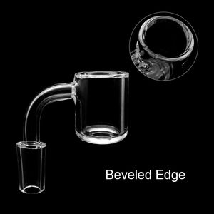 3mm 25mmOD Beveled Edge Smoking Quartz Banger Scientific Joint 10mm 14mm 18mm Male Female 45&90 Flat Top Quartz Bangers Nails For Glass Water Bongs