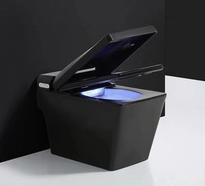 Matt nero a parete integrata Integrated Smart WC Sedili igienici automatici Flushing Deodorizzazione WC Multi funzione OEM Bagno Sanitary Ware Ware Bidet
