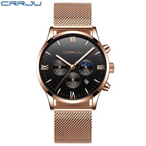 Relojes Watch Men Crrju Fashion Sport Quartz Watch Mens Watches Top Brand Luxury Business Waterproof Watch Horloges Mannen271e