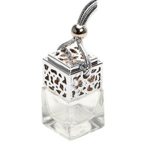 Fashion Refillable Perfume Empty Bottle Car Hanging Pendant Air Freshener Perfume Essential Oil Diffuser Bottles Glass Jar Ornament