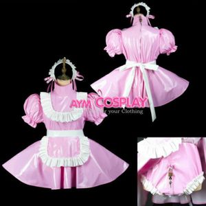 Traje Sissy Maid vestido de PVC cosplay feminino CD TV TailorMade2481