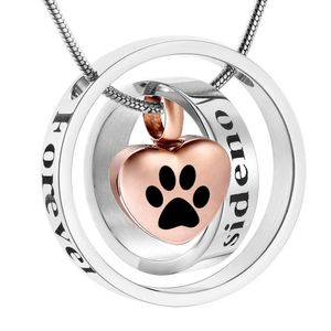 Cremation Jewelry for Pet Paw print Ashes Necklace Memorial Keepsake dog Urn Pendants for Animal Ashes