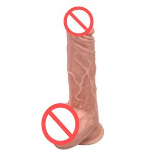 Silicone Dildo Penis Ventosa Testículo Dildios No-Vibration Bundas Anal Homens ponto G Ass macho da torneira Loja