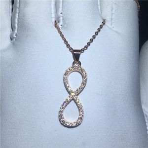 Классический восемь крест кулон с ожерелье стерлингового серебра 925 5A Циркон Cz обручальные свадебные подвески для женщин свадебный подарок