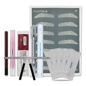 Pennarello per la pelle Stencil Fornitura per tatuaggi per sopracciglia Microblade Kit per il trucco permanente 3D After Care AD Cream Eye Brow Tattoo