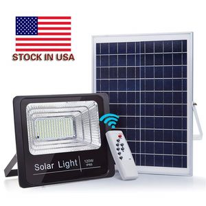 120W Solar Powered Street Flood Lights 210 LEDs 6000 Lumens Outdoor Waterproof IP65 with Remote Control Security Lighting for Yard, Garden