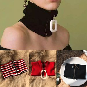 New Arrival Zipper Elastic Scarf Necklace Women Warm Choker Necklace Gift for Love Girlfriend Multistyle High Quality