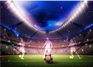 wallpaper per pittura Giant Football Field Fondo 3D Parete decorativa pittura decorativa