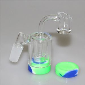 Nargilli Ash Catcher 14mm 2 inç Mini Cam Bong Ashcatchers Kalın Pyrex Clear Bubbler Ashcatcher 45 90 derece Quartz Banger