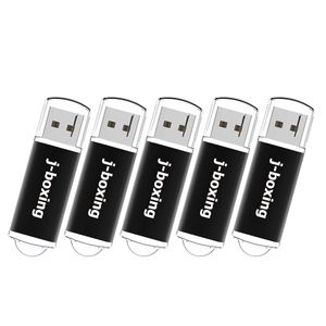 Svart 5st / Lot Rektangel USB 2.0 Flash Drive Flash Pen Drive Höghastighetsminne Stick Förvaring 1g 2g 4g 8g 16g 32g 64g för PC Laptop Thumb Pen