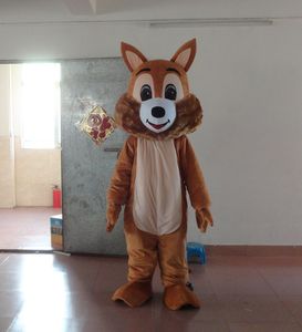 Профессиональный пользовательские коричневый белка талисман костюм мультфильм животных характер одежда Рождество Хэллоуин необычные платья