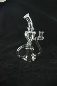 Transparent 3-tube recycler, glass hookah,carata oil rig pipe, 14mm joint, welcome to order, price concessions