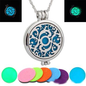 New Style Essential Oils Aromatherapy Diffuser Necklace Aroma Luminous Dolphin Pendant Necklaces Unisex Charm Jewelry Christmas Gift