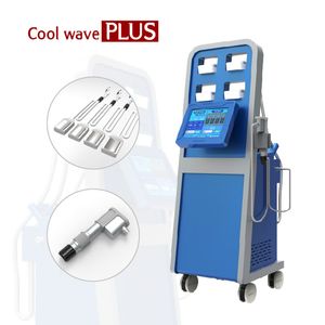 2 in 1 shock wave cryolipolysis fat reducing slimming machine with 4 pad hands and 12pcs shockwave transmitters
