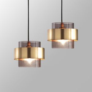 Nordic minimalist Golden LED Pendant Lights Living Room Restaurant Single Head Hanging Lamp Bedroom Bedside Bar Coffee Fixures