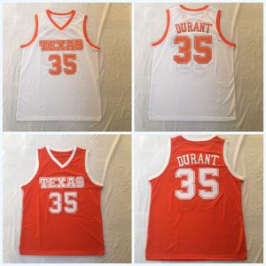 NCAA TEXAS LONGHORNS＃35 KEVIN MO JERSEY DURANTオレンジホワイトベスト品質100％EDカレッジバスケットボールジャージS-3XL高速配送