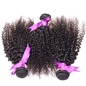7a Rosa Products Peruvian Kinky Curly Virgin Hair 50% Off Brasiliansk Virgin Hair Weave, Indisk Kinky Curly Hair Extension Bouncy Bundles