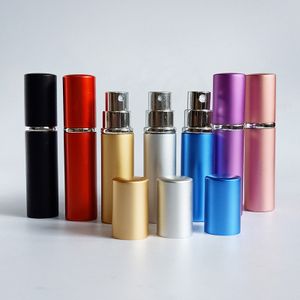 500pcs 5ml Mini Spray Perfume Bottle Travel Refillable Empty Cosmetic Container Essential Oil Bottle Atomizer Aluminum Refillable Bottle