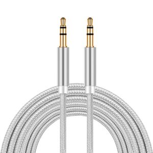 Braided 3.5mm male stereo aux extension cable for samsung android phone mp3 pc headphone