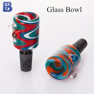 Glass Bowl Smoke 14mm 18mm Male Herb Holer colores de EE. UU. Para pipa de agua Bongs Bowls Embudo Rig