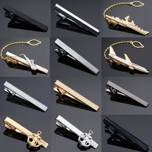 Dy neue und hochwertige lasergravur tie clip mode stil gold silber und schwarz männer business bindung pin kostenlose lieferung