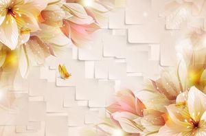 wallpaper for walls 3 d for living room Fantasy fashion flower 3D TV background wall