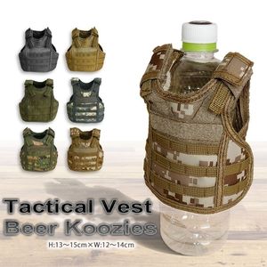 Cqc Military Tactical Beer Molle Vest Beverage Cooler Drink Holder Mini Miniature Hunting Vests Wine Bottle Cover C19041501