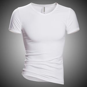 2020 летняя футболка из однотонного хлопка высокого качества, тонкая повседневная новая марка Chase Deer, белый и черный спортивный костюм, нижнее белье, мужская футболка