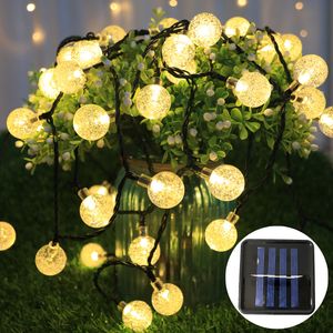 LED Crystal Bubble Ball String Lampa Ljus Varm Vit Garland Fairy Lights m m m lägen för Christams fritidshus dekoration
